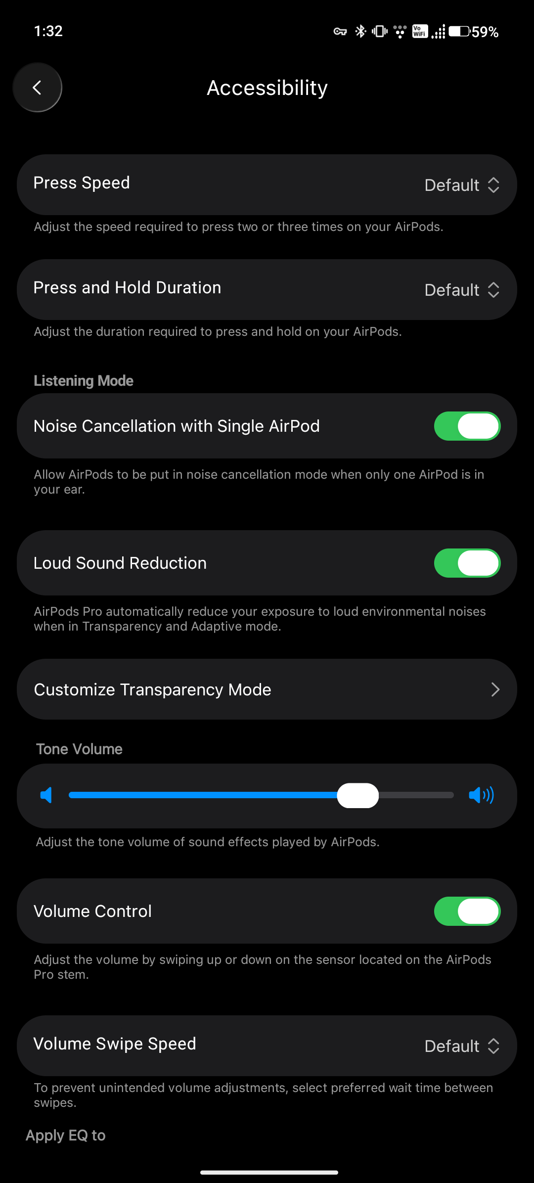 You can now set up and control your hearing aids on AirPods pro 2-3 from Android. - Series Replacing hearing aids with headphones, My, Apple, Android, Program, Smartphone, Hearing aid, Wireless headphones, Hard of hearing, Sensorineural hearing loss, AirPods Pro, Android app, Longpost
