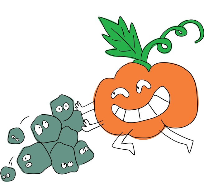 Тыква может спровоцировать движение камней