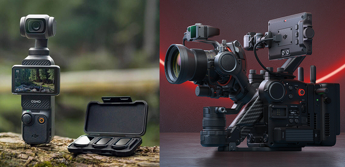 Вот таких, например. У меня тоже есть ручной стабилизатор Osmo для видосов, отличная штука.