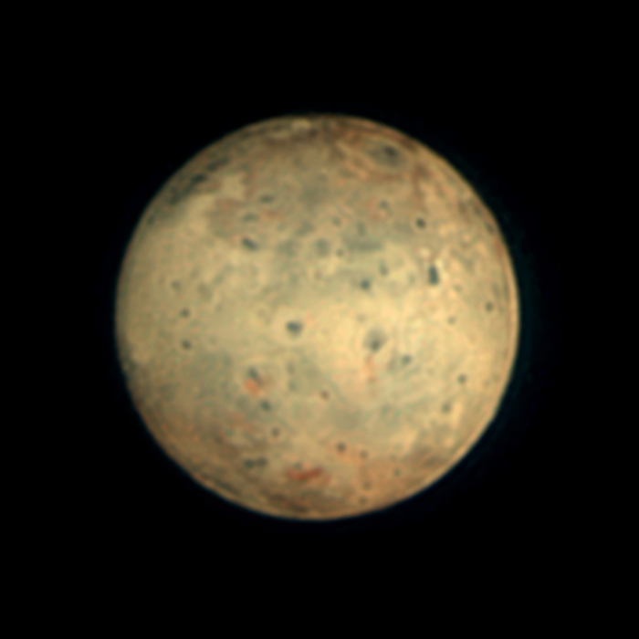 Снимок Ио, сделанный с Земли при помощи Большого Бинокулярного телескопа "LBT".