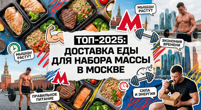 Лучшие сервисы доставки готовой еды для набора мышечной массы в Москве: ТОП-2025
