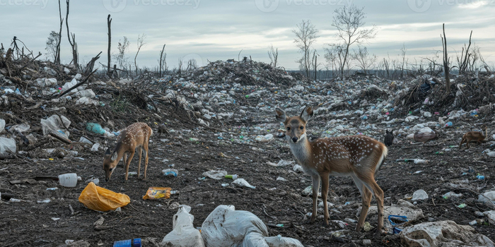 Такую картину, кстати, можно встретить и у нас на незаконных свалках посреди леса.