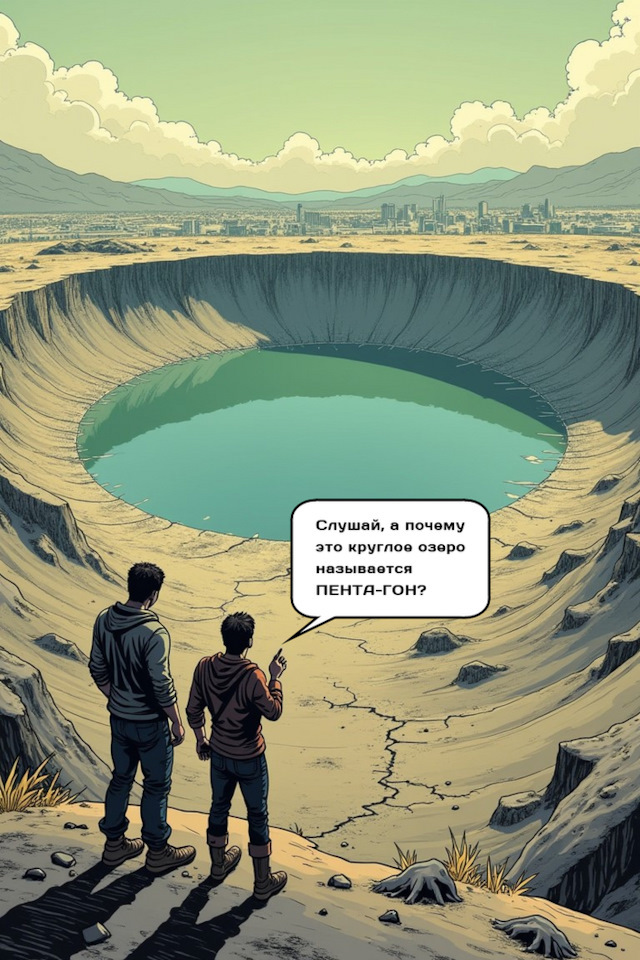 Пентагон - это правильный пятиугольник (геометрическая фигура). Для тех кто не сразу понял юмор.