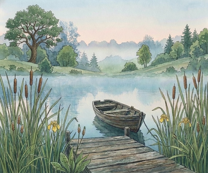 Этюд с лодкой