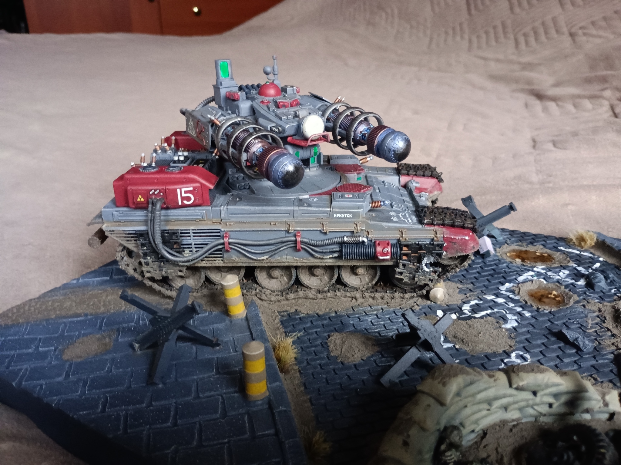 The electricians have arrived. (Photoshoot) - My, Longpost, Diorama, Red alert 2, Tanks, Tesla, Stand modeling
