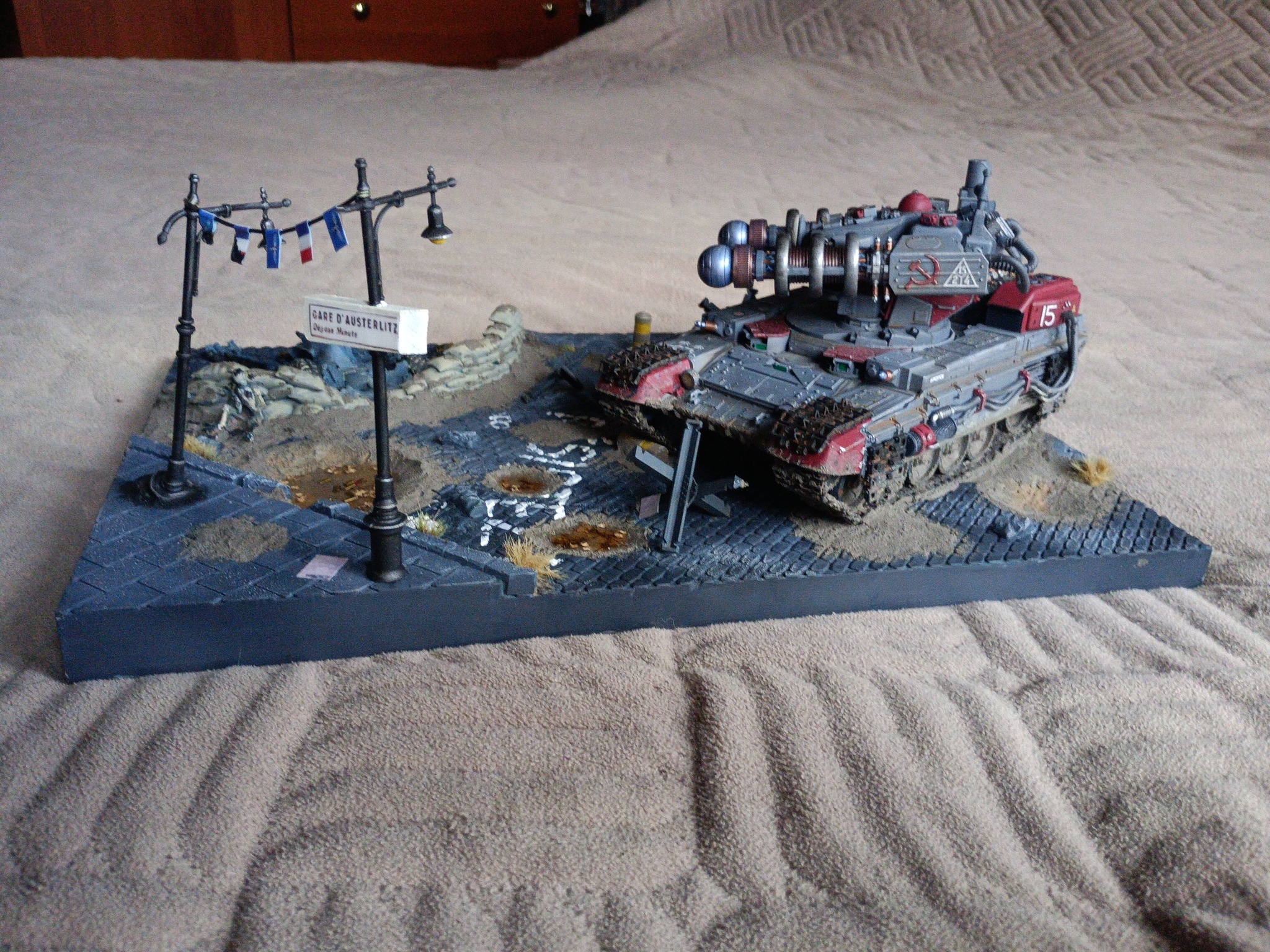 The electricians have arrived. (Photoshoot) - My, Longpost, Diorama, Red alert 2, Tanks, Tesla, Stand modeling