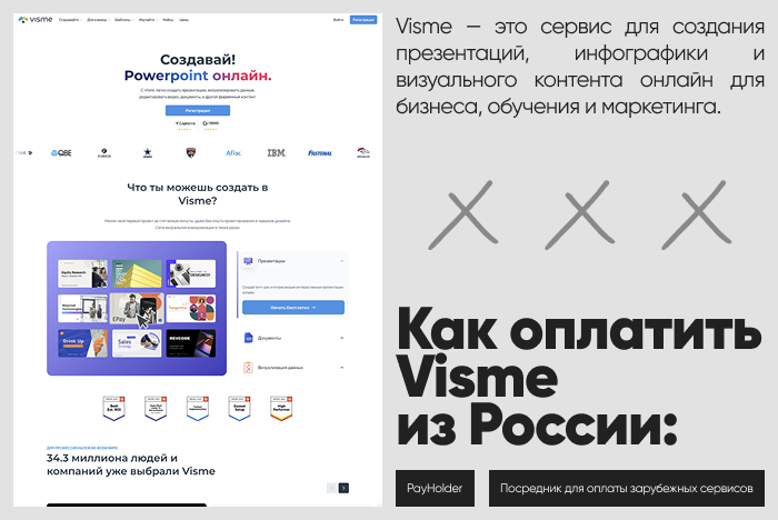 ��� �������� Visme �� ������ � ��������