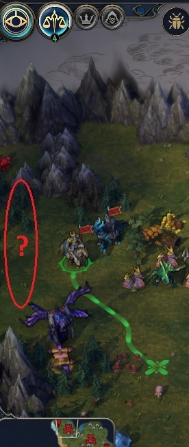 После каждого боя исчезают иконки всех героев слева на экране. Вследствии чего выбирать их стало возможно лишь нажав на каждого прямо на основной карте игры. А некоторых героев я так в итоге потерял на карте, и так и не нашёл.