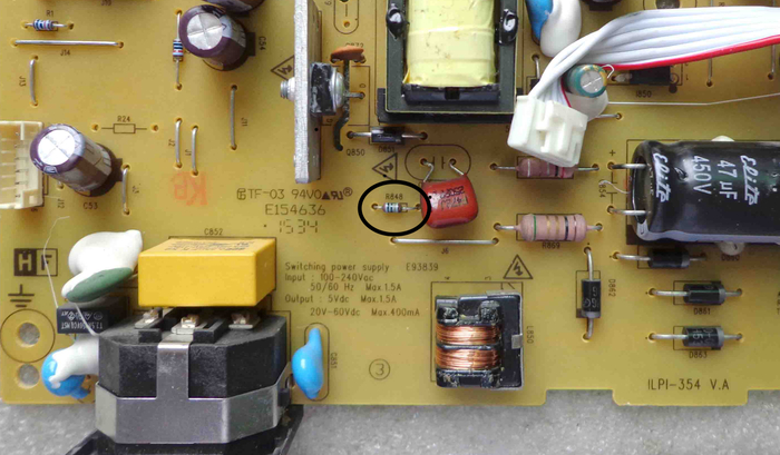 Нужна помощь с номиналом резистора, БП DELL 2916 (ILPI-354 VA)