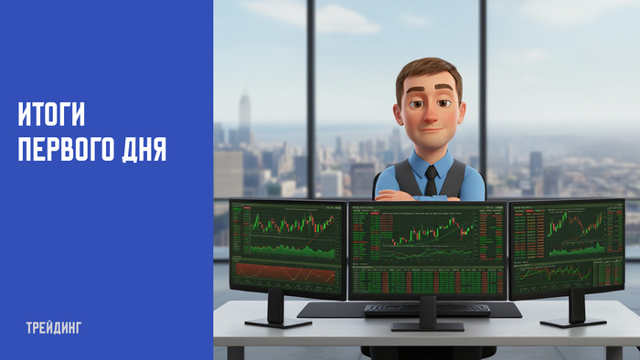 Итоги моего первого дня на бирже