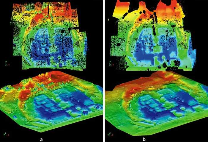 Спутниковое сканирование Лабиринта в Хаваре, Фаюм, Египет, 2015 года, выполненное Тимом Акерсом / Merlin Burrows - Изображение © Cosco, 2025