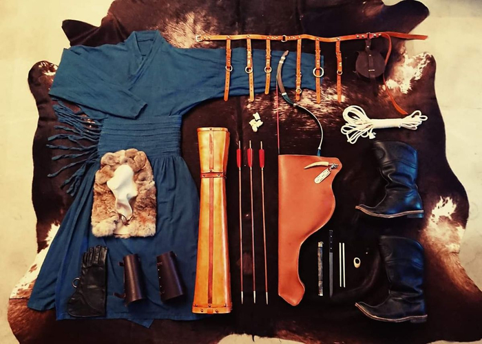 Одеяние и оружие монгольского лучника