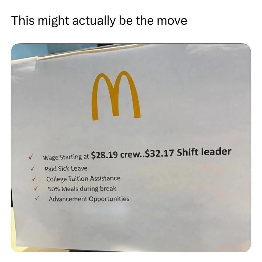 Новые условия труда - Моё, Reddit, Перевел сам, Макдоналдс, Работа, Юмор