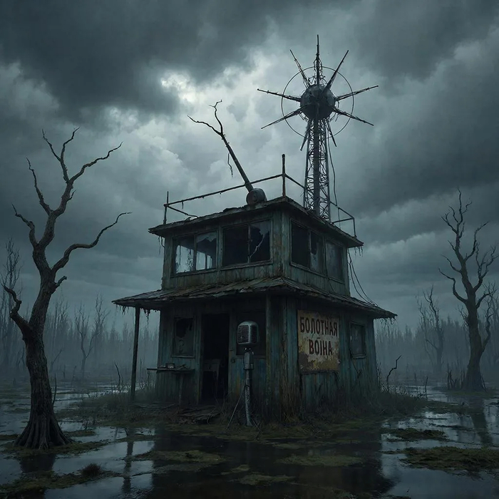 Сгенерировано в МАКС по запросу: "Зловещая радиостанция на болотах".