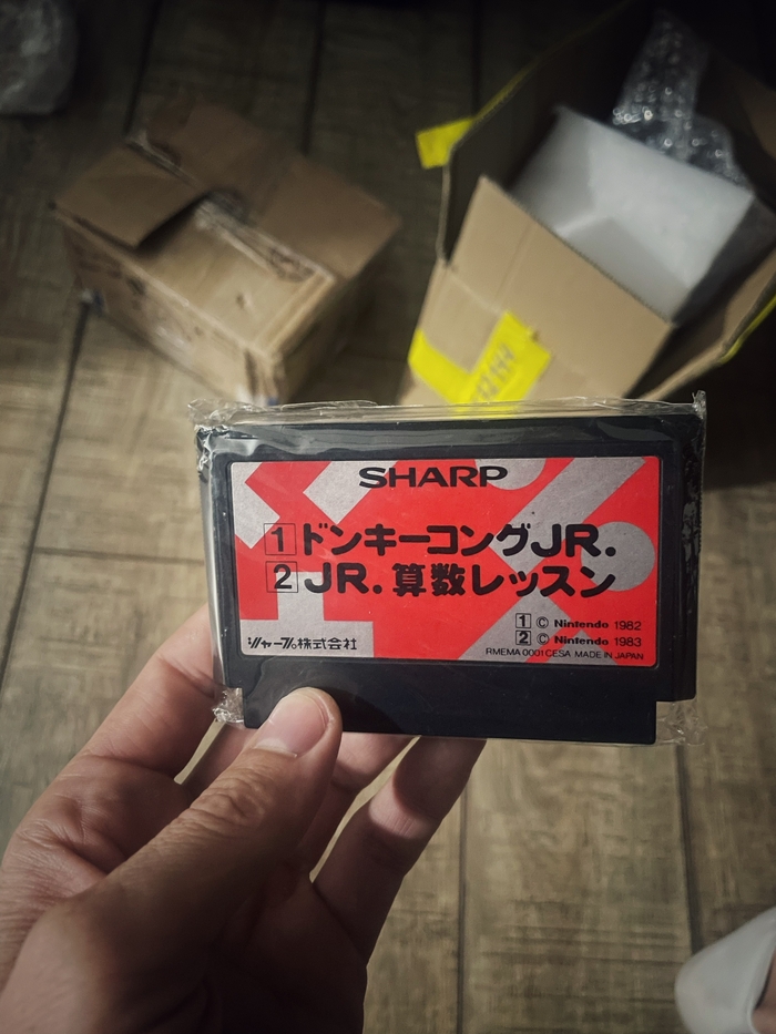 Картридж Donkey Kong JR. & Math Lesson 1983 Sharp Nintendo Famicom C1 TV double pack
