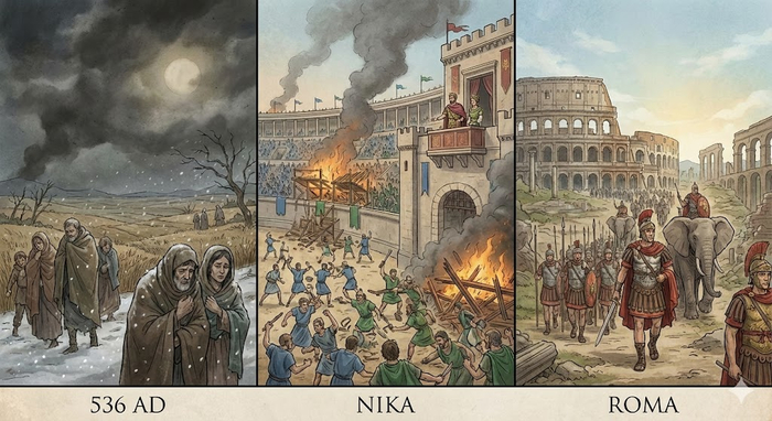 «Худший год в истории», бунт фанатов на ипподроме и возвращение Рима: Безумные 531–540 годы