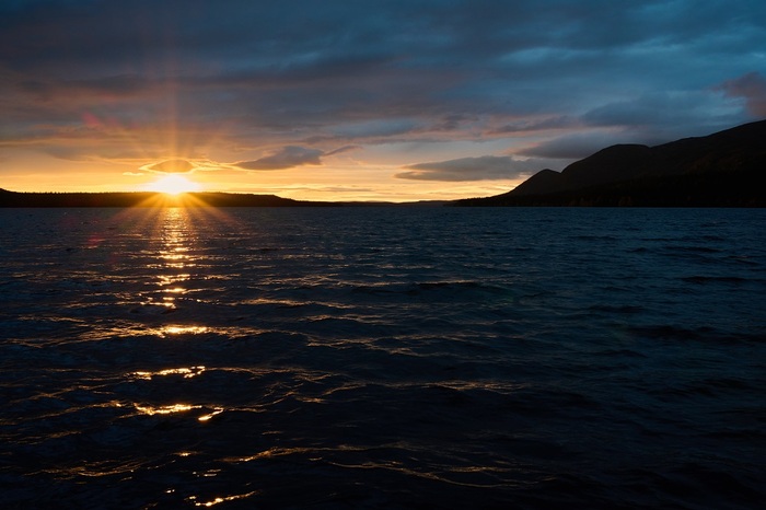 Закат на Чунозере. Лапландский заповедник. Фото: С. В. Шестаков