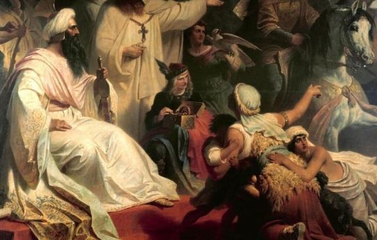 Харун ар-Рашид и послы Карла Великого.