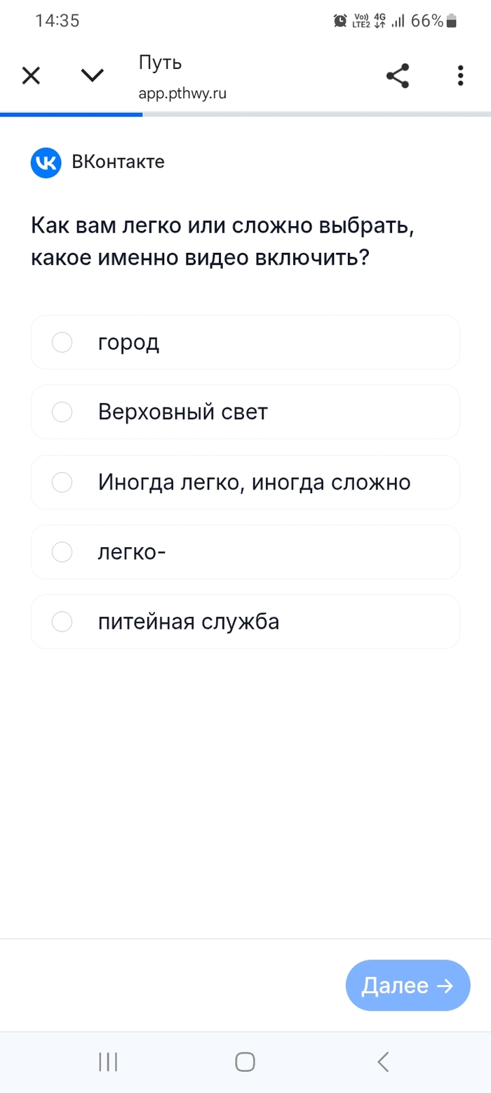 Опрос ВКонтакте