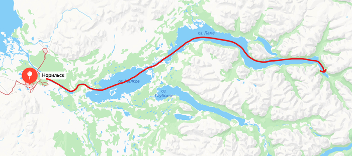 Заброска на маршрут примерно 150км по воде