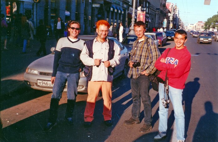 Роман Трахтенберг на Невском проспекте, примерно 1998 год