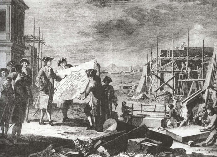 Строительство Санкт-Петербурга.