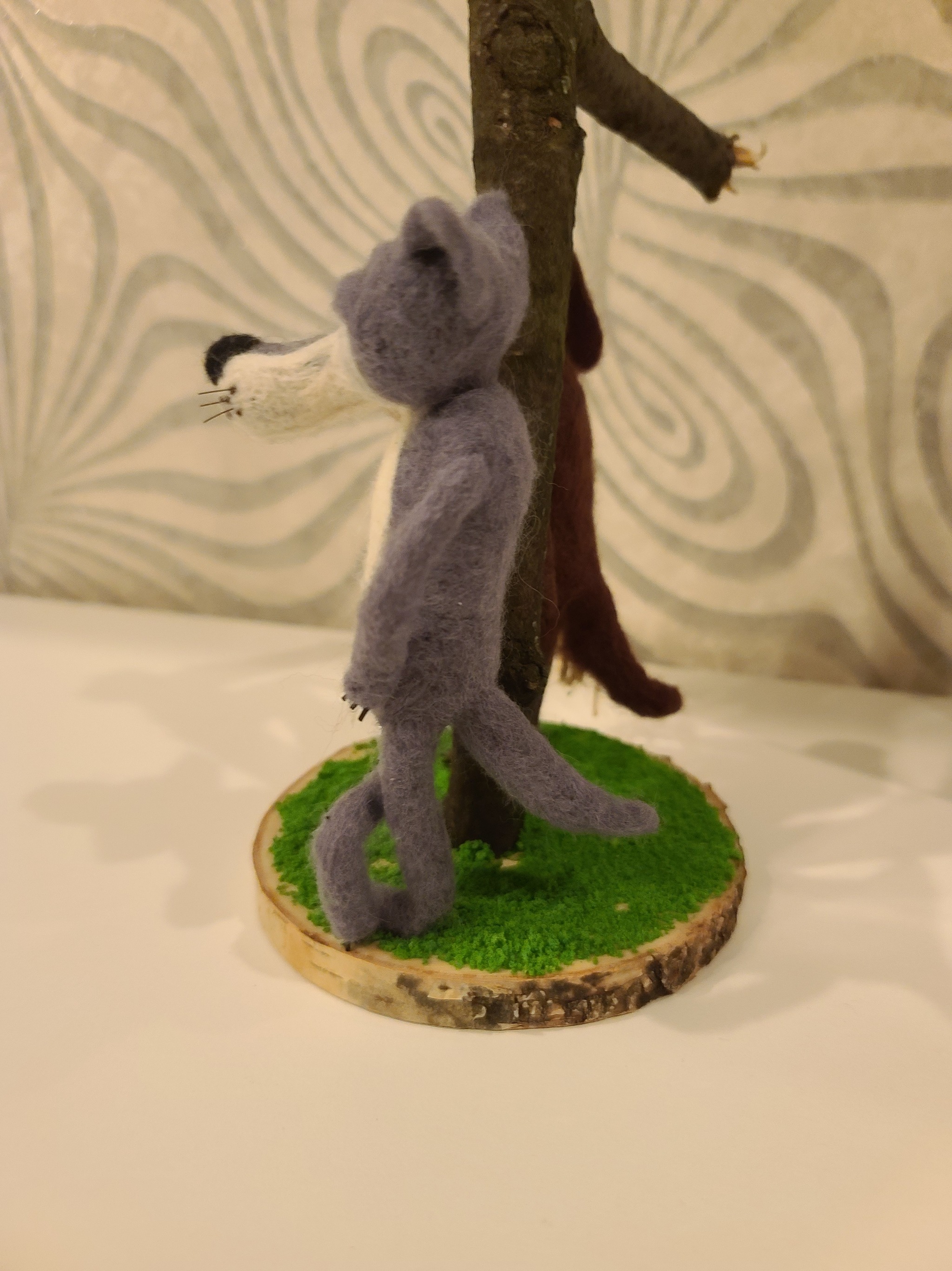 I finished the exhibition while I was sick) - My, Handmade, Needlework without process, Once upon a time there was a dog, Dry felting, With your own hands, Longpost