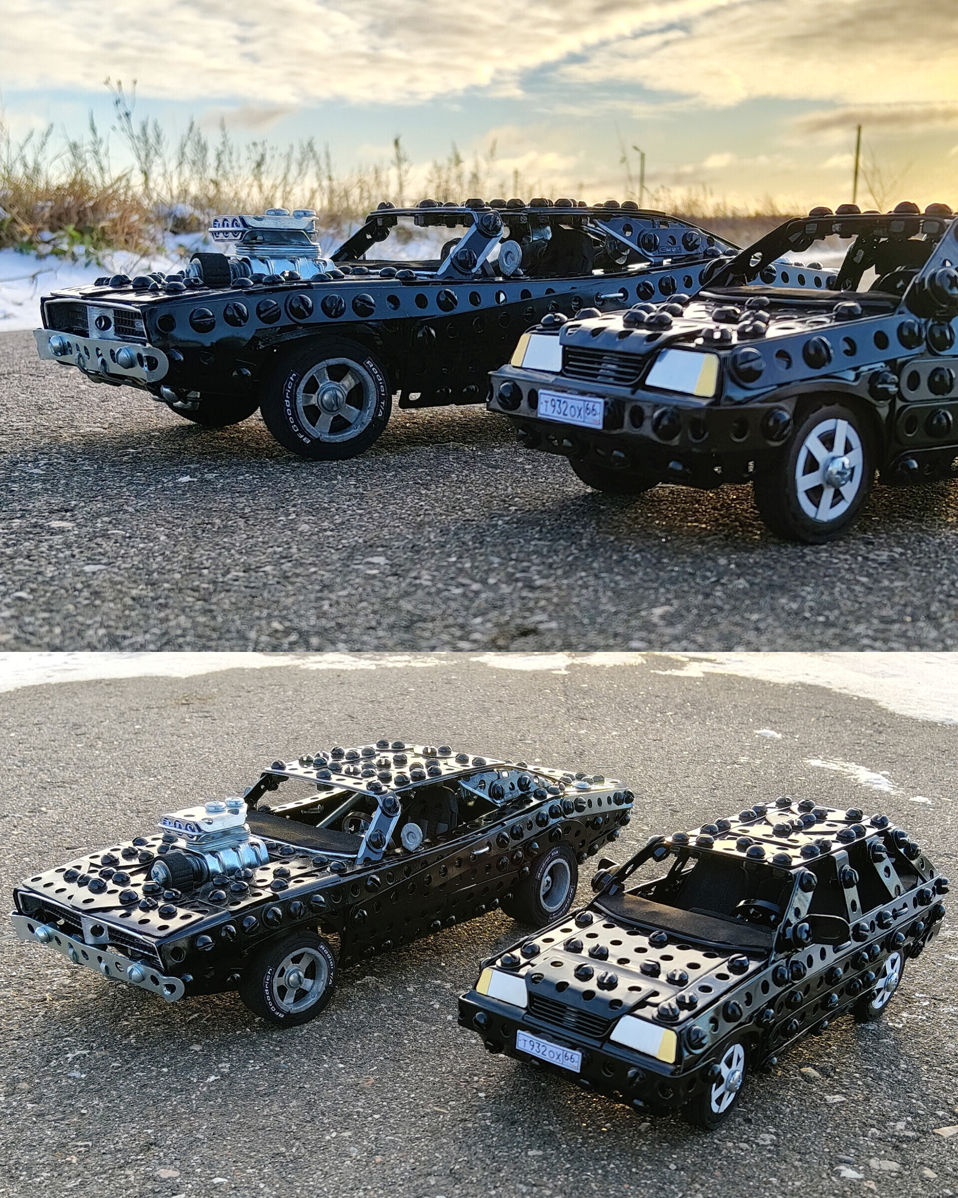 1969 Dodge Charger, VAZ-2109 made from metal construction kit, wire, rubber, and cardboard - My, Dodge charger, The fast and the furious, Lada, AvtoVAZ, Zhiguli, Muscle car, Modeling