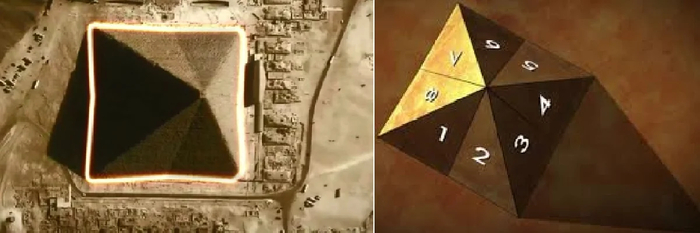 8 граней пирамиды Хеопса