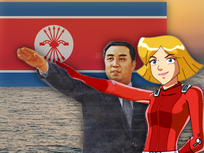 Agartha in Totally Spies show. Kim Il Sung in Totally Spies North Korea episode.
