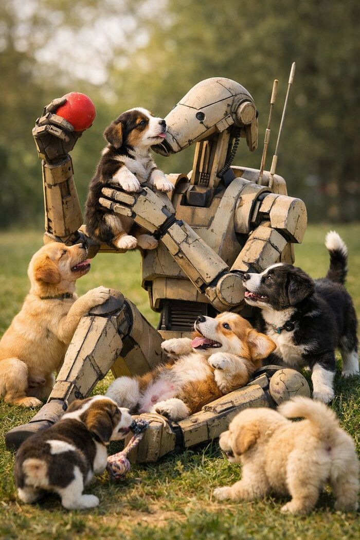 Продолжение поста «Гигантский муравьед играет с щенками»