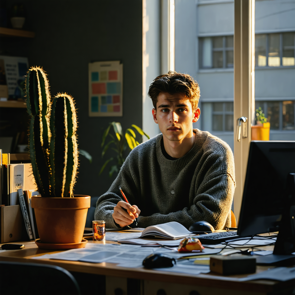 [The Botanical War Continues] I put on my quiet colleague's cardigan, just as she hinted. Cactus Gennady gave the first order. - Office, Oddities, Work, Advice
