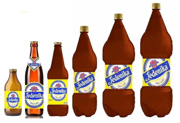 Ledenika Светло - Двухместное светлое пиво с Приятной освежающим вкусом с хмелевой горчинки, Выпускают в Бутылке 0,33л и 0,5л, Также ПЭТ 0,5л, 1л, 2,5л и 3л