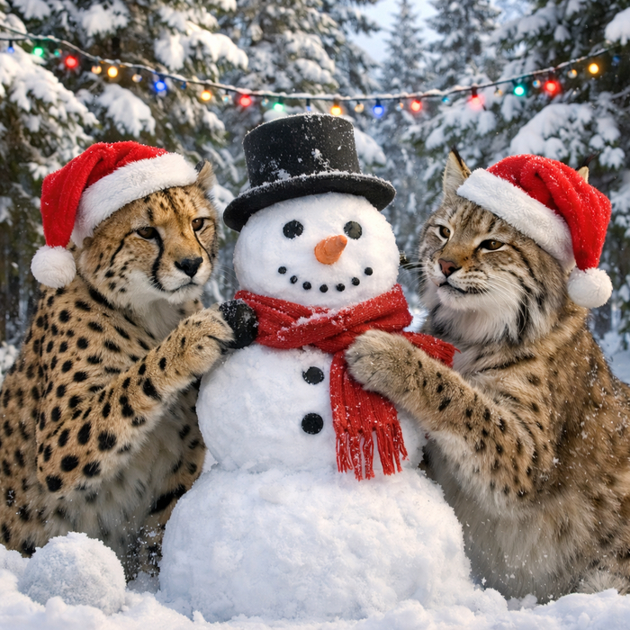 Дикие кошки поздравляют всех с Новым Годом!