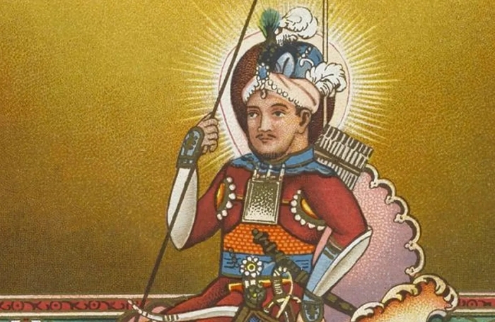 Тимур-Тамерлан в молодые годы. Индийская средневековая миниатюра.