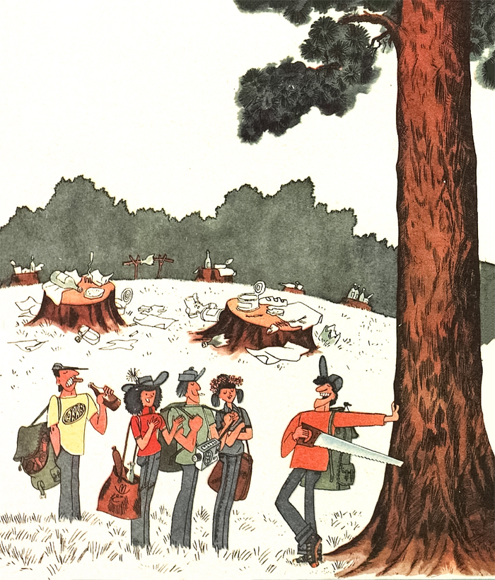 — Сейчас организуем чистый столик!1980 г. Е. Шабельник