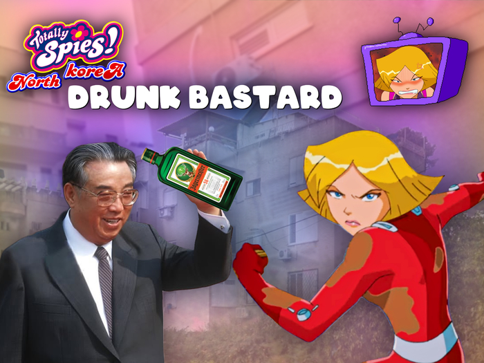 Kim Il Sung in Totally Spies North Korea episode. North Koren Totally Spies lore. Kim Il Sung the rizzler. Kim Il Sung the haredi Jew 