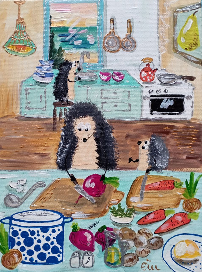 холст на подрамнике акрил 18 х24