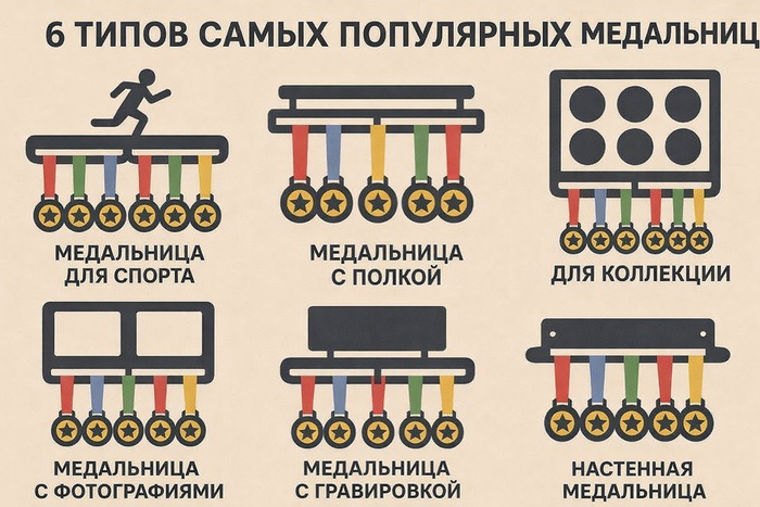 Шесть типов самых популярных медальниц
