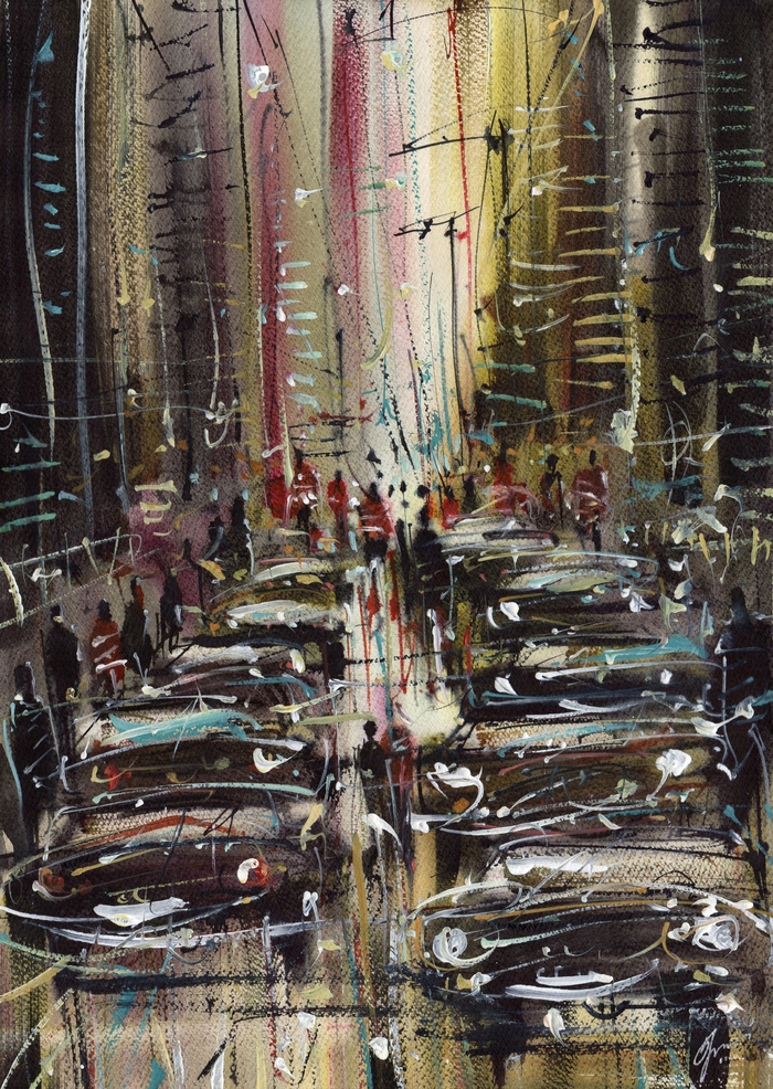 Акварель, акрил, бумага 42/30 см.