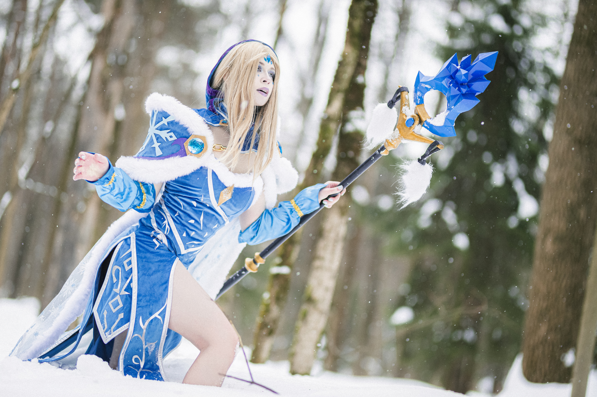 My cosplay of Crystal Maiden from Dota 2 - Series My Cosplays
, My, Cosplay, PHOTOSESSION, Anime, Dota, Snow, Costume, Cosplayers, Professional shooting
