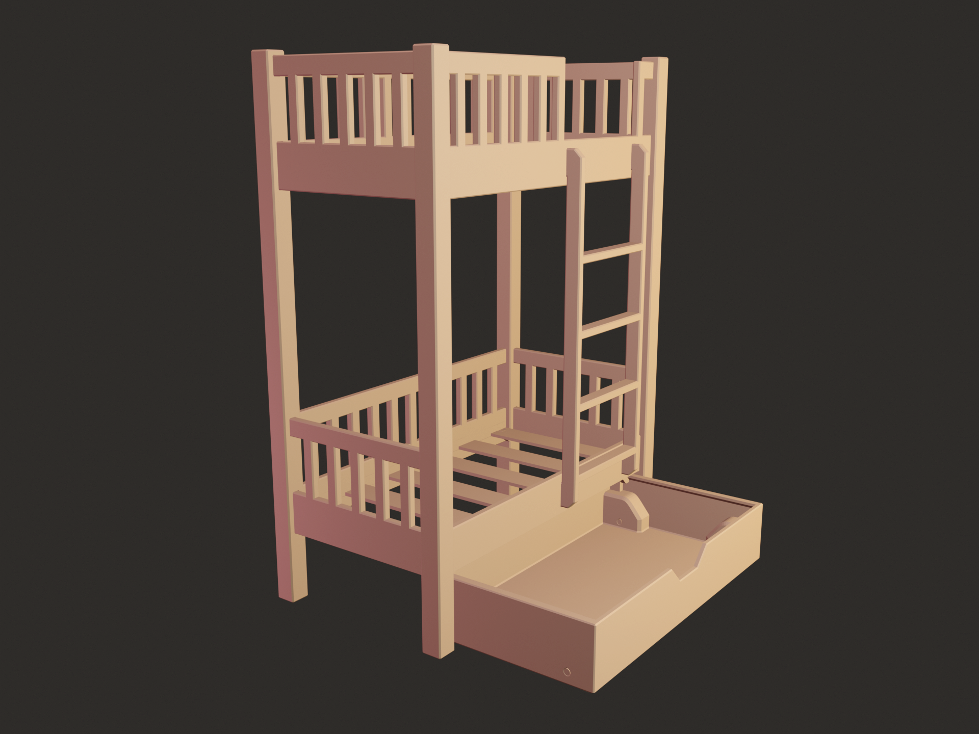 Where will the dolls sleep? Dollhouse furniture and 3D printing - My, 3D печать, 3D modeling, Furniture, Hobby, Doll, Miniature, Toys, Longpost