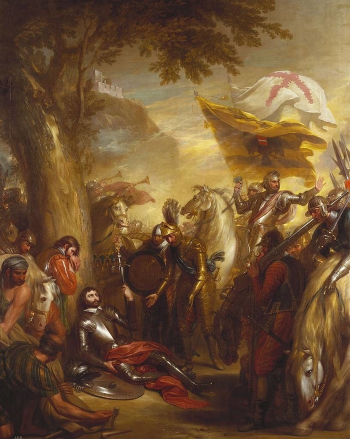 Смерть шевалье Байяра. Худ. Бенжамин Уэст, 1772