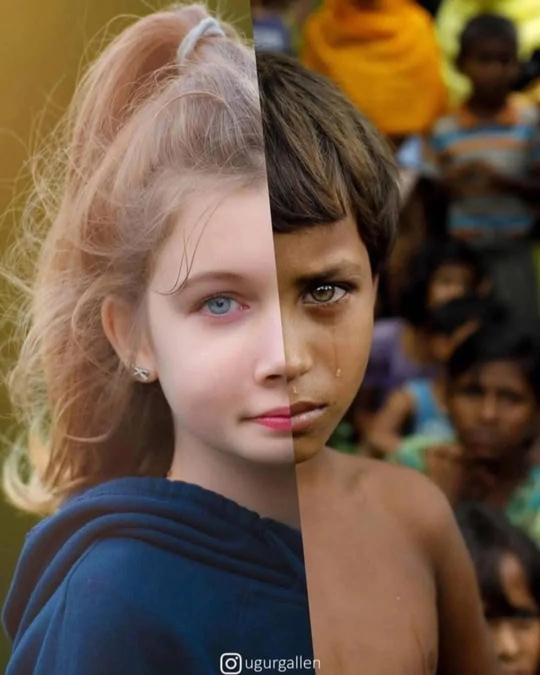 Turkish artist combines two opposing realities into one - Turkey, Turks, Artist, The photo, War, Peace, Children, Comparison, Longpost, Repeat, Politics