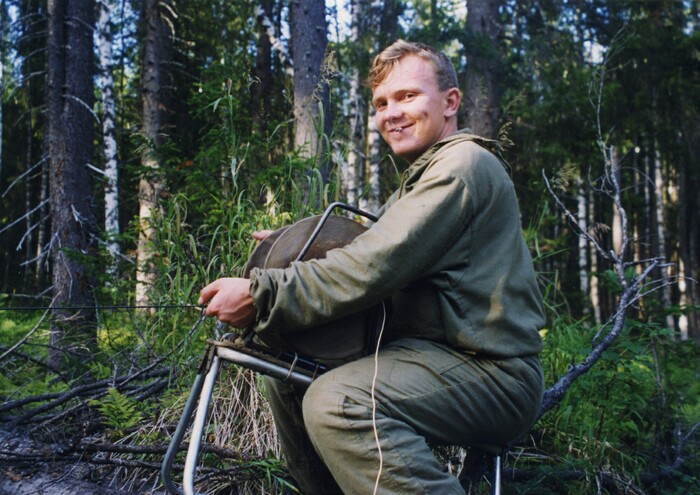 Вечно довольный Слива за катушкой