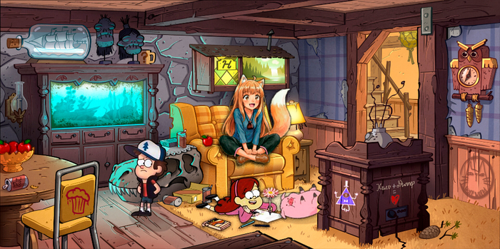 ������������ ����� �� �������������� ������������ ������ ����� � ������ Disney �������� ���� (Gravity Falls, 2012-2016)