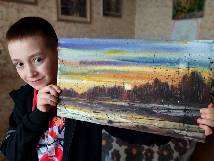 Акварель, бумага