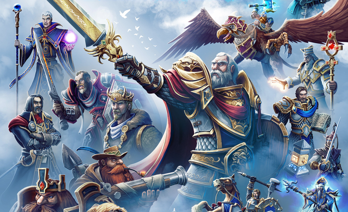 Лотар и куча каких-то знаменитостей вокруг. Альянс в рассвете сил.