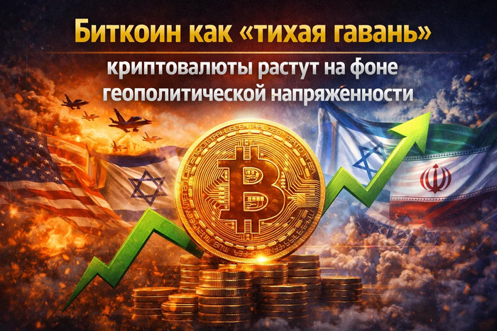 Биткоин как «тихая гавань»: криптовалюты растут на фоне геополитической напряженности