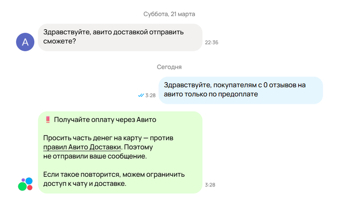 Напоминаю что Авито - контора известно кого